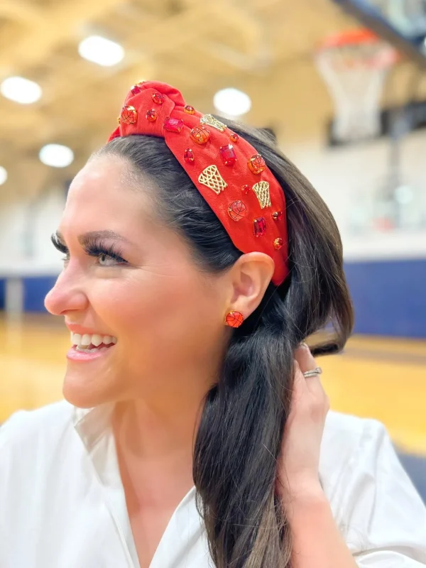 Fan Gear Basketball Headband in Red-Brianna Cannon Hot