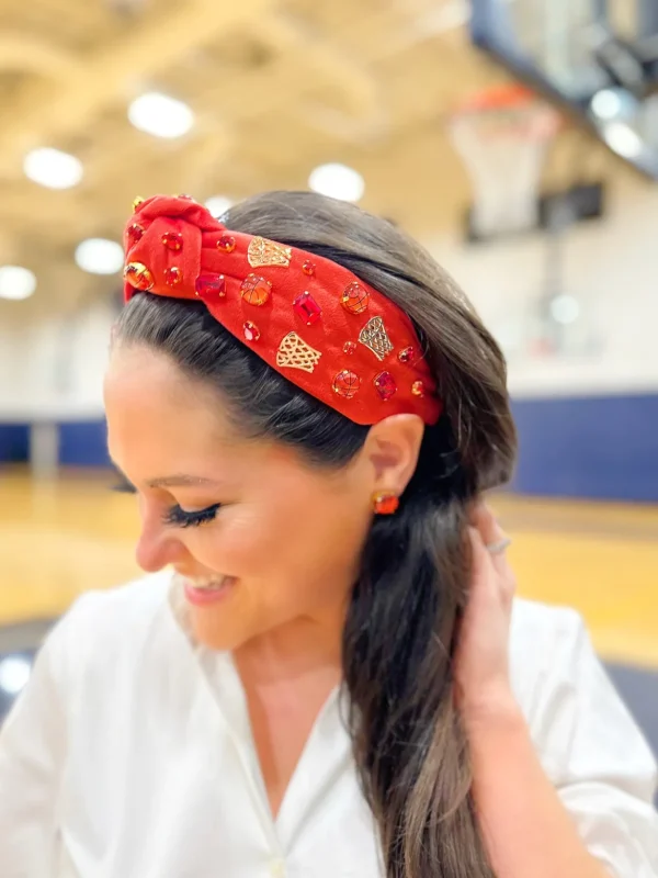 Fan Gear Basketball Headband in Red-Brianna Cannon Hot