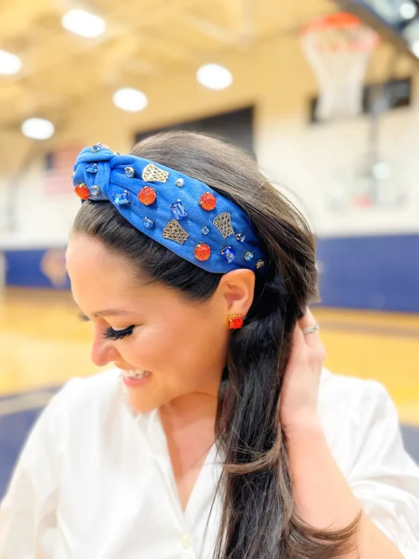 Fan Gear Basketball Headband in Blue-Brianna Cannon Hot