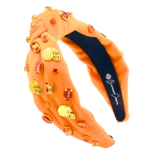 Fan Gear Football Headband in Orange-Brianna Cannon Sale