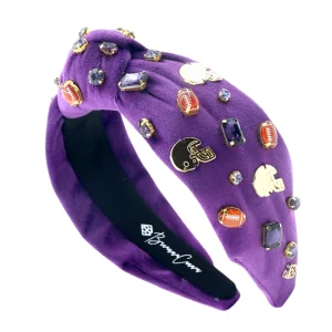 Fan Gear Football Headband in Purple-Brianna Cannon Discount