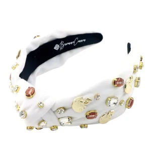 Fan Gear Football Headband in White-Brianna Cannon Best
