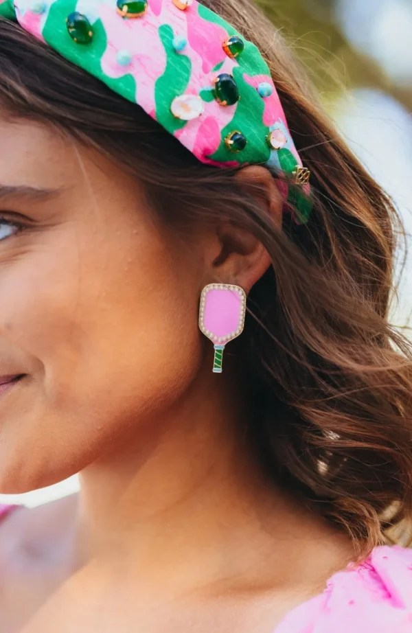 Fan Gear Pickleball Paddle Stud Earrings-Brianna Cannon New
