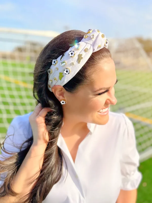 Fan Gear Soccer Headband in White-Brianna Cannon Fashion