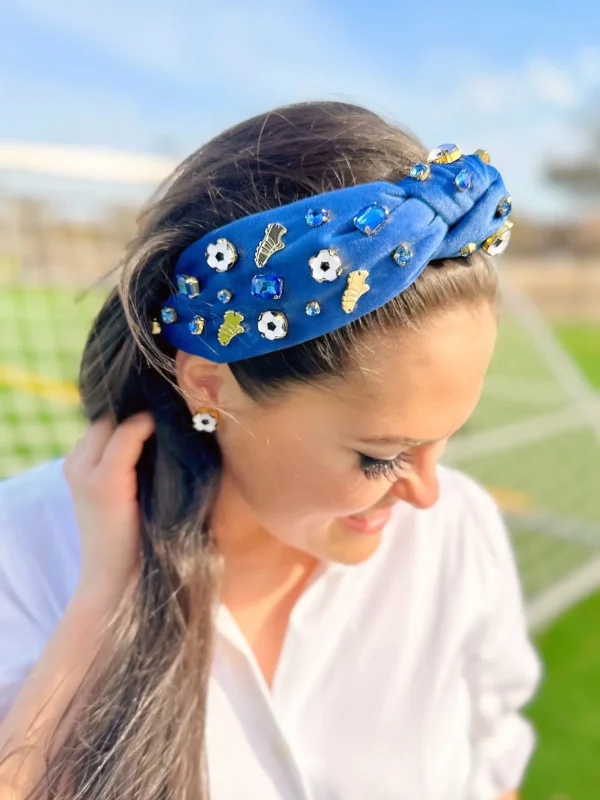 Fan Gear Soccer Headband in Blue-Brianna Cannon Hot
