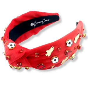 Fan Gear Soccer Headband in Red-Brianna Cannon Clearance