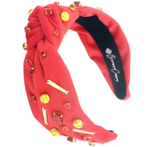 Fan Gear Softball Headband in Red-Brianna Cannon Sale