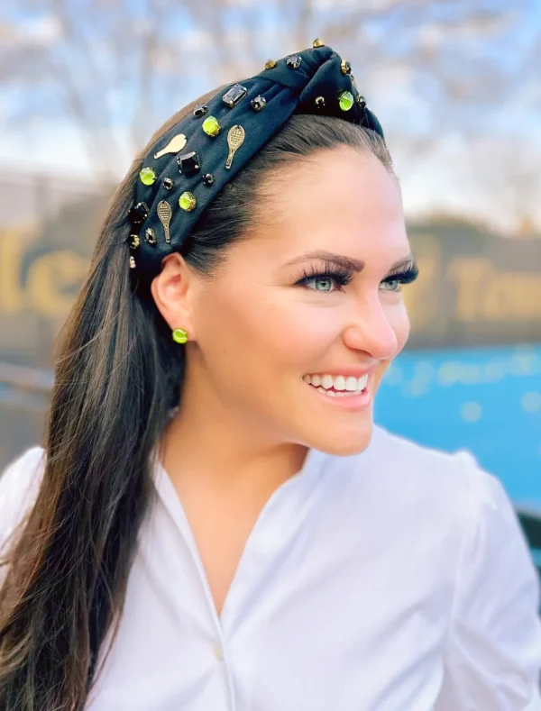 Fan Gear Tennis Headband in Black-Brianna Cannon Sale