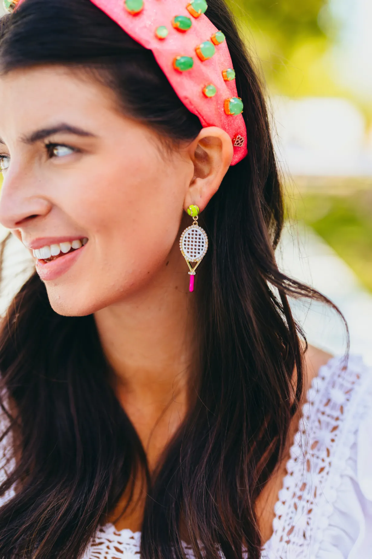 fan_gear_tennis_racquet_e_1.webp Fan Gear Tennis Racquet Earrings with Tennis Ball Top-Brianna Cannon Discount