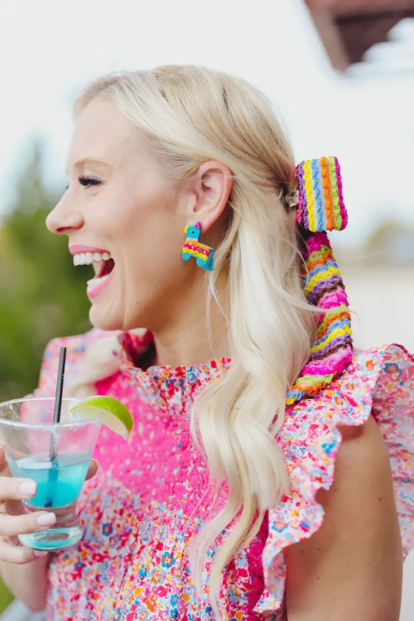 Fiesta Burro Piñata Stud Earrings-Brianna Cannon Hot