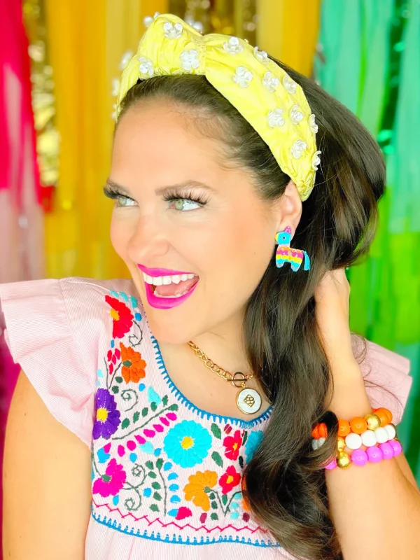 Fiesta Burro Piñata Stud Earrings-Brianna Cannon Hot