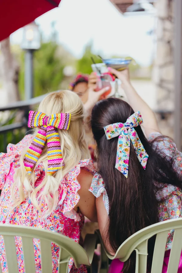 Fiesta Ruffle Rainbow Bow Barrette-Brianna Cannon Fashion