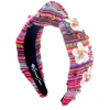 Fiesta Serape Headband with 3D Flowers and Crystals-Brianna Cannon Hot