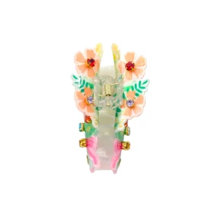 Floral Claw Clip with Crystals & Pearls-Brianna Cannon Sale