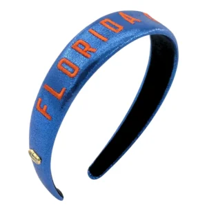 Florida Blue Thin Embroidered Headband-Brianna Cannon Sale
