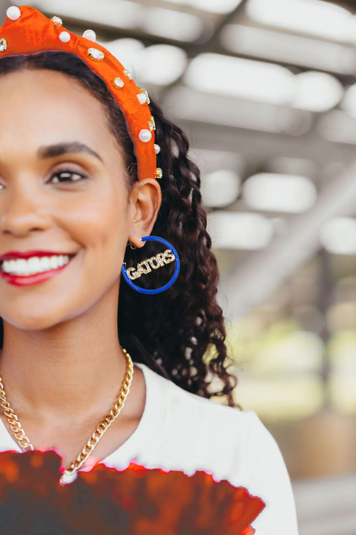 florida_gators_blue_pav_h_1.webp Florida GATORS Blue Pavé Hoop Earrings-Brianna Cannon Sale