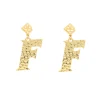 Florida Gold Logo Earring with BC Logo-Brianna Cannon Online