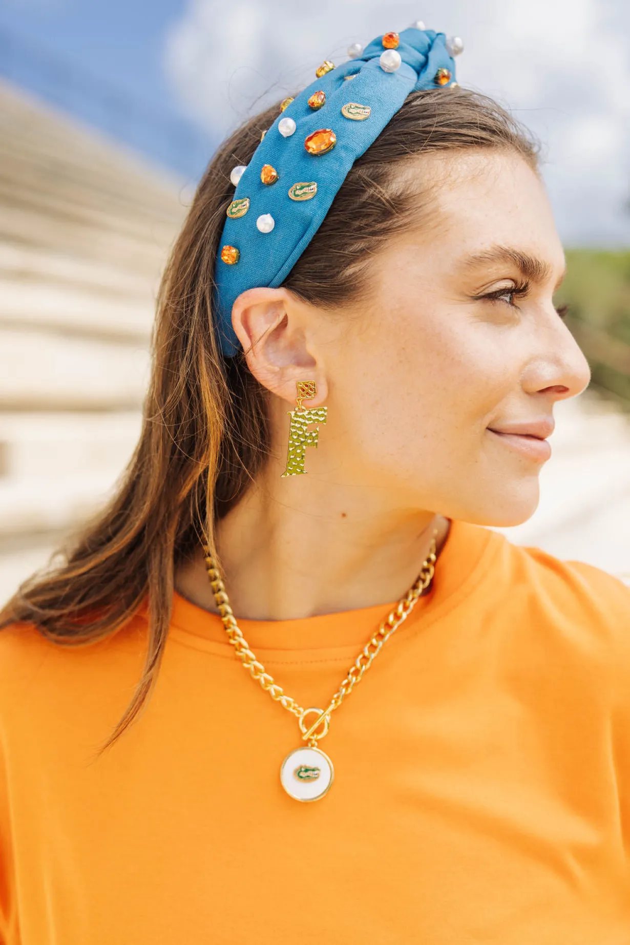 florida_gold_logo_earring_1.webp Florida Gold Logo Earring with BC Logo-Brianna Cannon Online