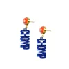 Florida Mini Blue Glitter CHOMP CHOMP Earrings-Brianna Cannon Outlet