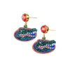 Florida Mini Gator Logo Earrings-Brianna Cannon Outlet