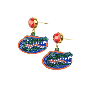 Florida Mini Gator Logo Earrings-Brianna Cannon Outlet