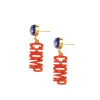 Florida Mini Orange Glitter CHOMP CHOMP Earrings-Brianna Cannon Discount