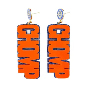Florida Orange CHOMP CHOMP Earrings-Brianna Cannon Online