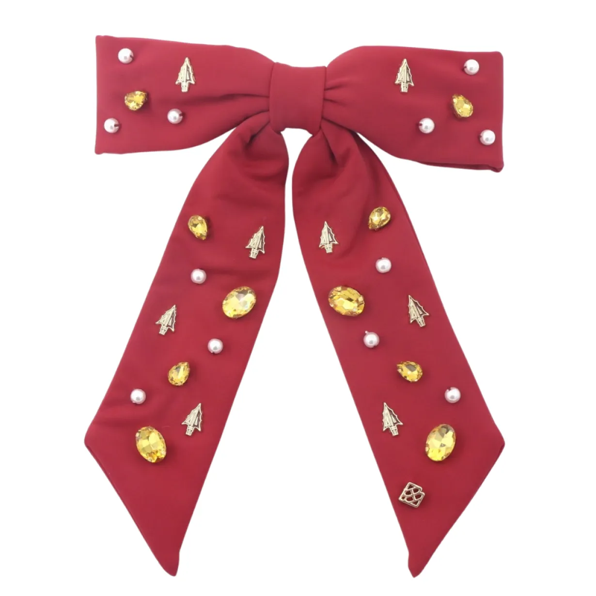 florida_state_garnet_bow__0.webp Florida State Garnet Bow Barrette-Brianna Cannon Clearance