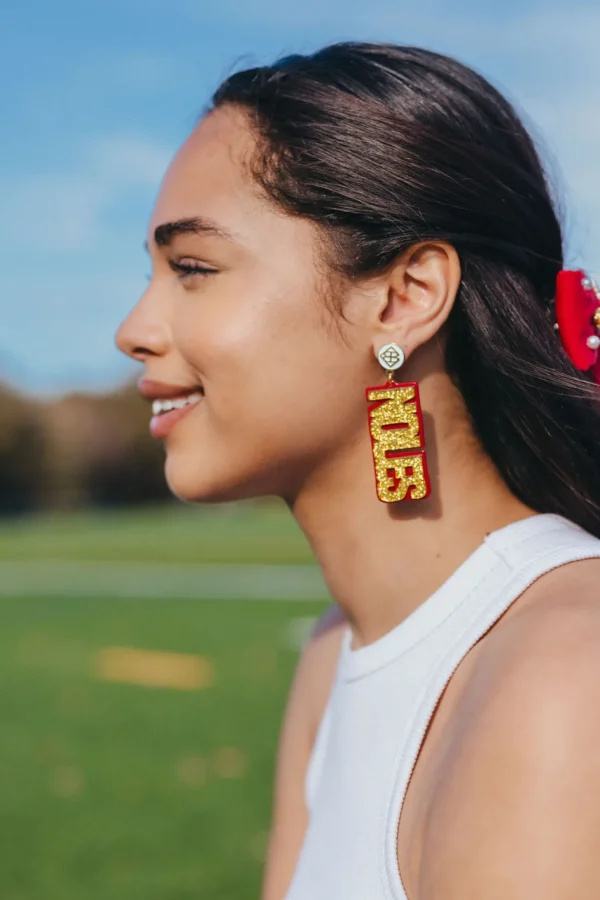Florida State Gold NOLES Earrings-Brianna Cannon New