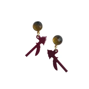 Florida State Mini Garnet Spear Earrings-Brianna Cannon Sale