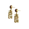 Florida State Mini Gold Glitter NOLES Earrings-Brianna Cannon Clearance