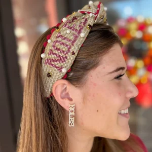 Florida State NOLES Pavé Rhinestone Stud Earrings-Brianna Cannon New