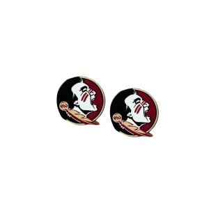 Florida State Seminole Logo Stud Earrings-Brianna Cannon Outlet