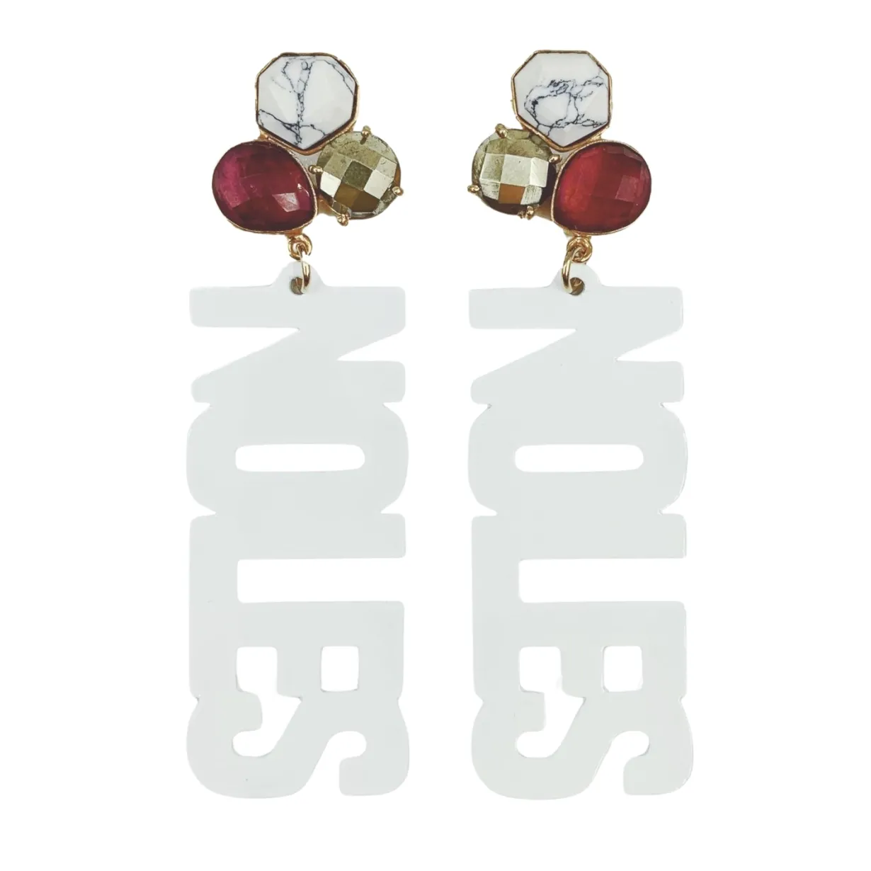florida_state_white_noles_0-1.webp Florida State White NOLES Earrings with 3 Gemstones-Brianna Cannon Best