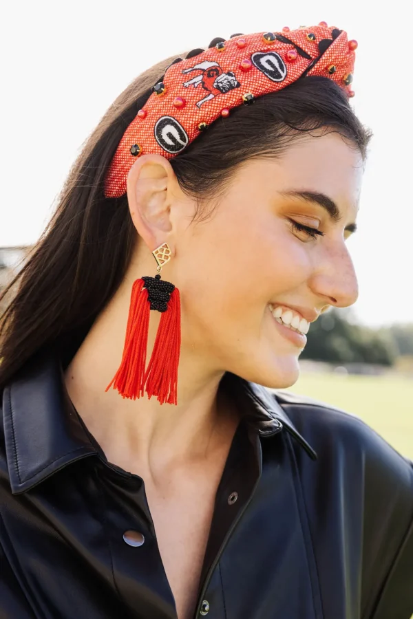 Georgia Adult Size Power G Cross Stitch Headband-Brianna Cannon Discount
