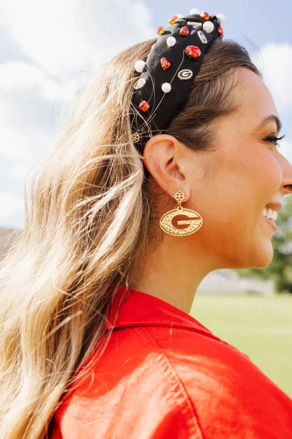 Georgia Black Logo Headband-Brianna Cannon Hot