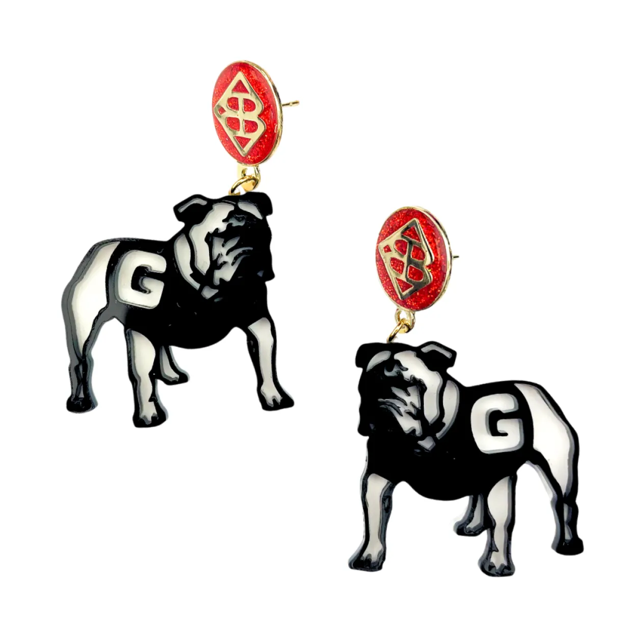 georgia_bulldog_earrings_0.webp Georgia Bulldog Earrings-Brianna Cannon Fashion