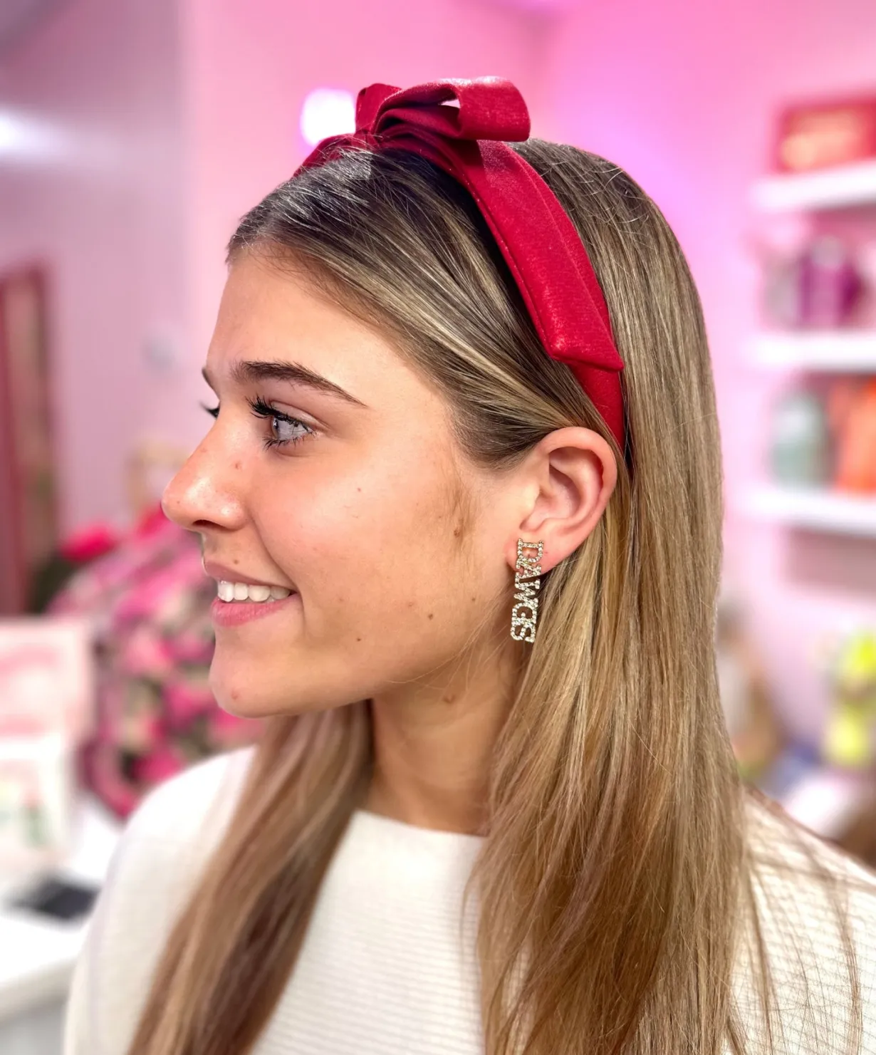 georgia_dawgs_pav_rhinest_1.webp Georgia DAWGS Pavé Rhinestone Stud Earrings-Brianna Cannon New
