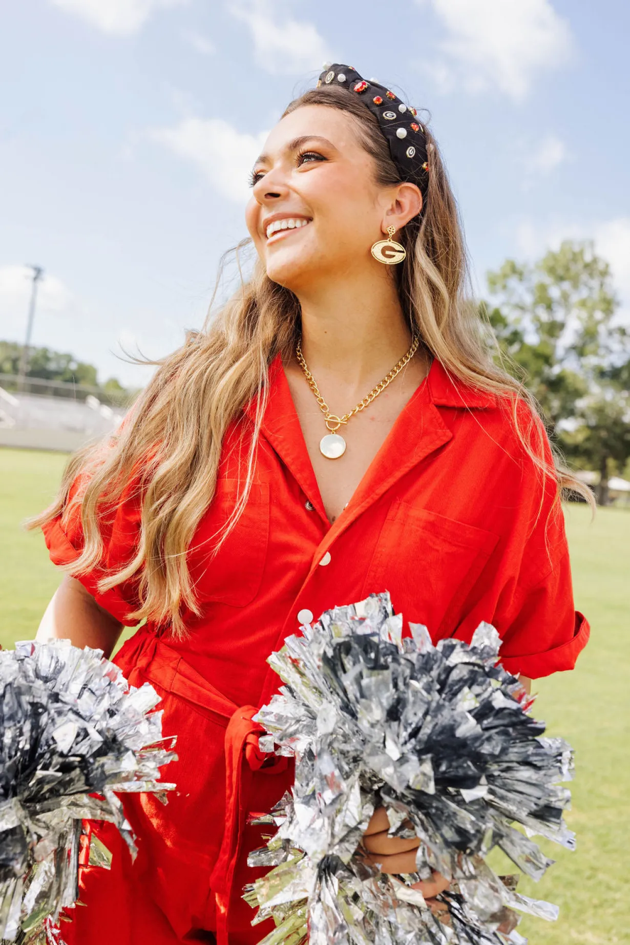 georgia_gold_power_g_earr_2.webp Georgia Gold Power G Earring with BC Logo-Brianna Cannon Discount