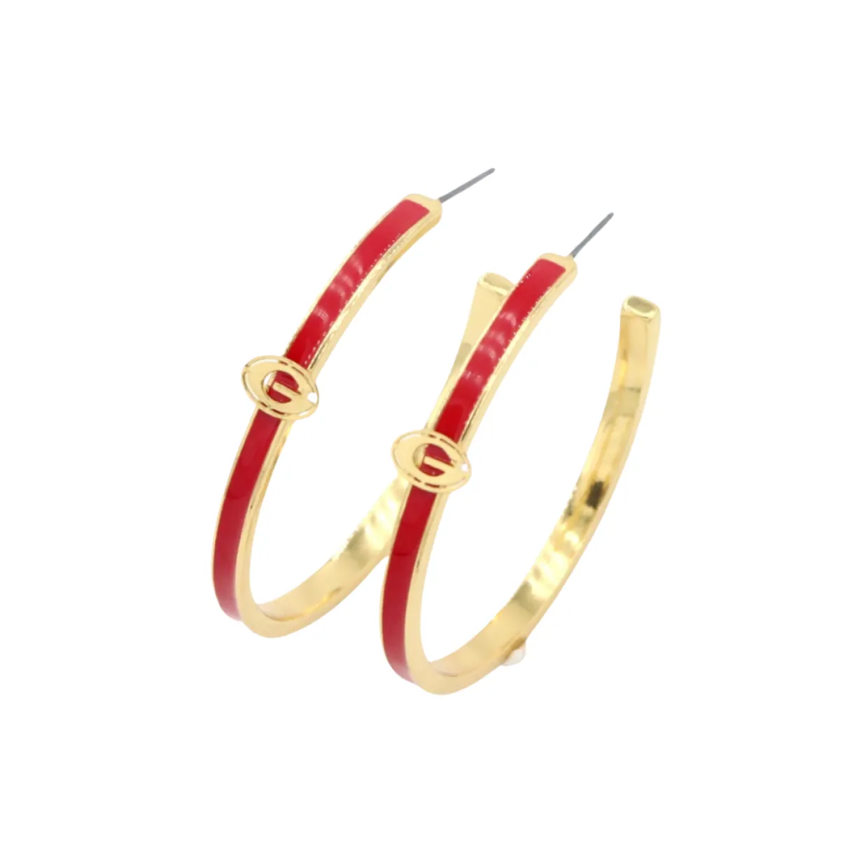 georgia_logo_hoop_earring_0.webp Georgia Logo Hoop Earrings-Brianna Cannon Clearance