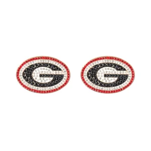 Georgia Pavé Logo Studs-Brianna Cannon Clearance