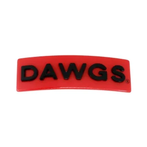 Georgia Red DAWGS Rectangle Barrette Clip-Brianna Cannon Clearance