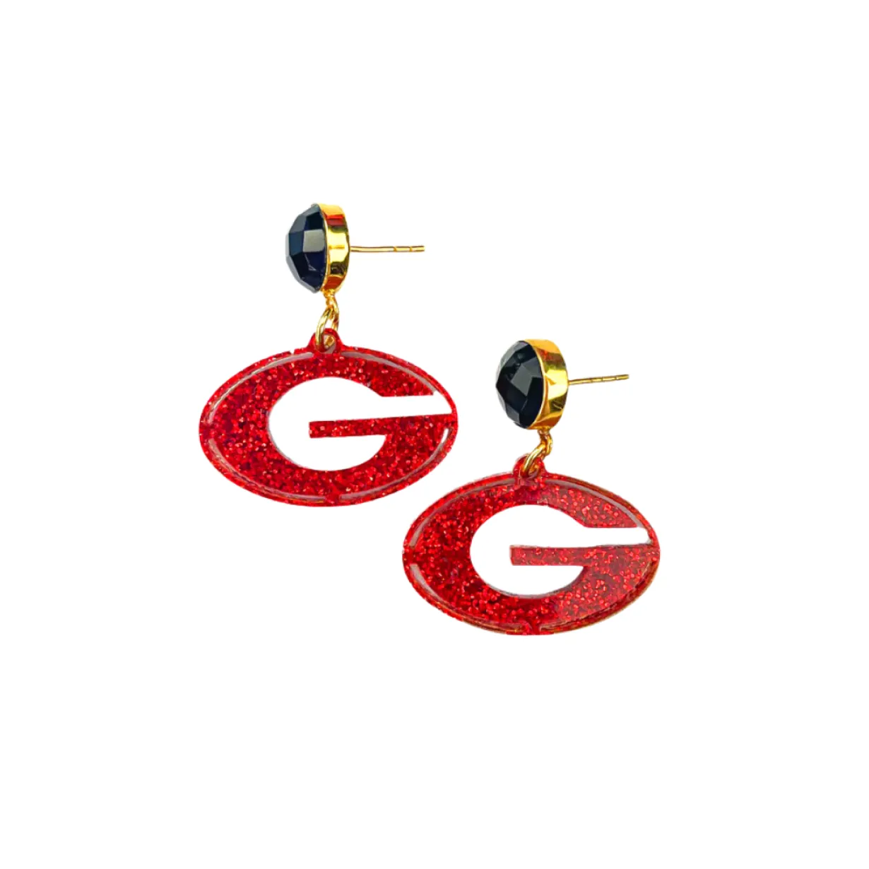 georgia_red_glitter_mini__0.webp Georgia Red Glitter Mini Power G Earrings-Brianna Cannon New