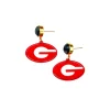 Georgia Red Mini Power G Earrings-Brianna Cannon Hot