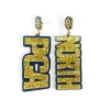 Gold & Navy PCA NORTH Earrings-Brianna Cannon Clearance