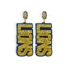Gold and Navy LIONS Earrings-Brianna Cannon Discount