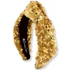 Gold Sequin Knotted Headband-Brianna Cannon Fashion