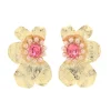 Golden Bloom Statement Earrings in Pink-Brianna Cannon Fashion