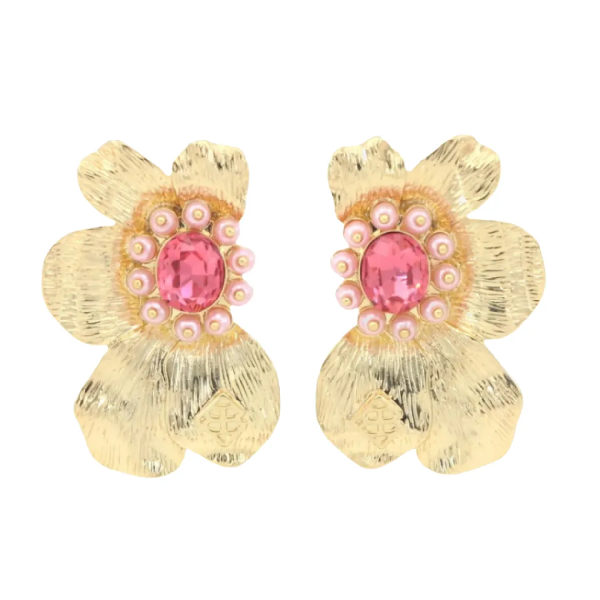 golden_bloom_statement_ea_0-1.webp Golden Bloom Statement Earrings in Pink-Brianna Cannon Fashion