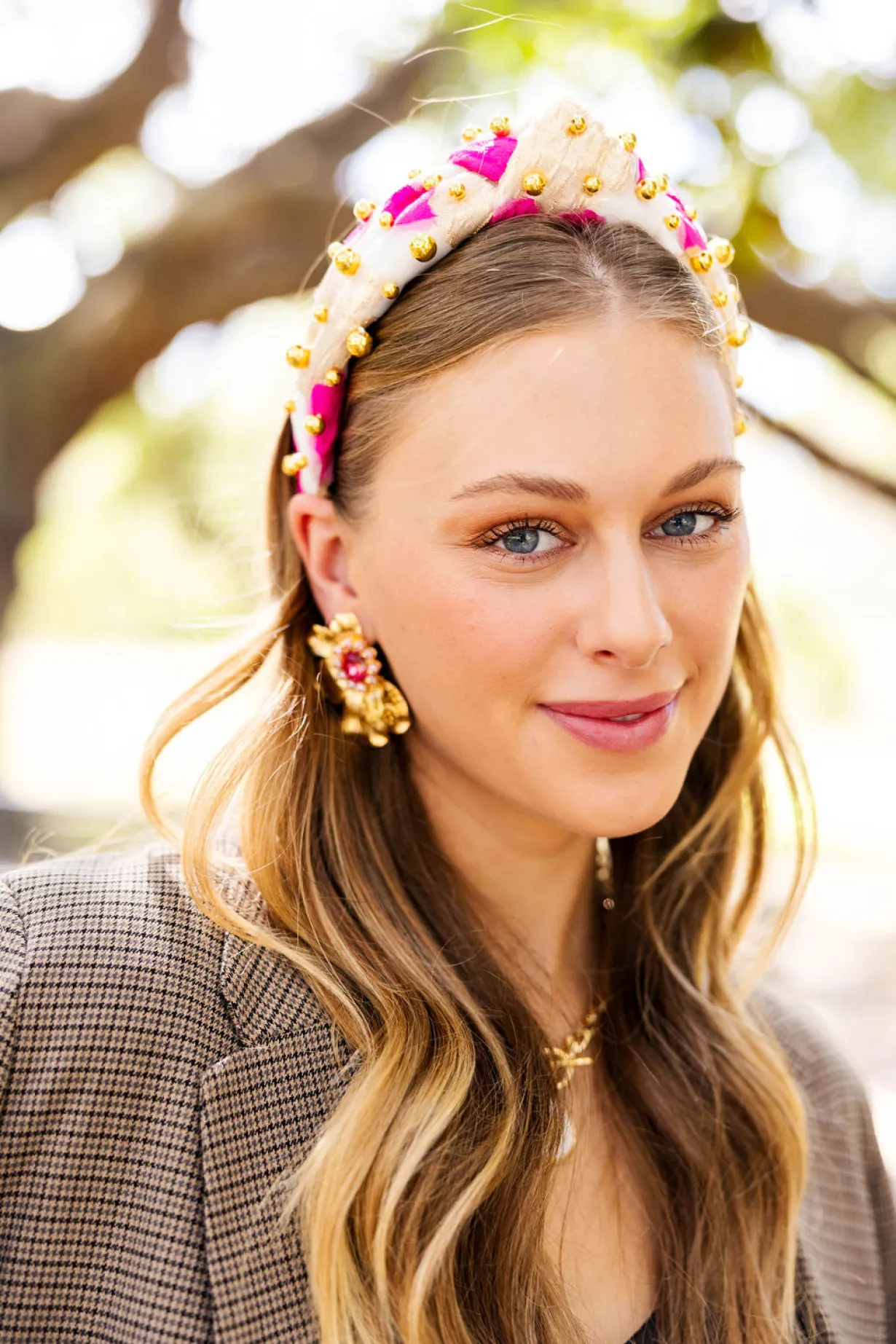 golden_bloom_statement_ea_2-1.webp Golden Bloom Statement Earrings in Pink-Brianna Cannon Fashion